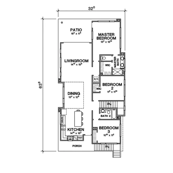 Contemporary House Plan Second Floor - Hayn Modern Home 111D-0040 - Search House Plans and More