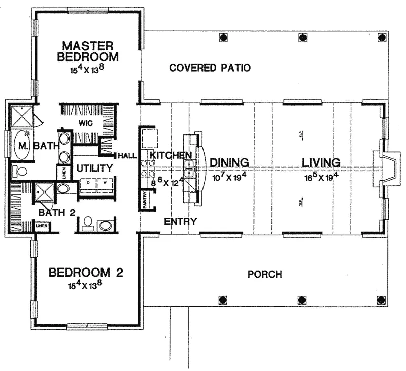 Country House Plan First Floor - 111D-0043 - Shop House Plans and More