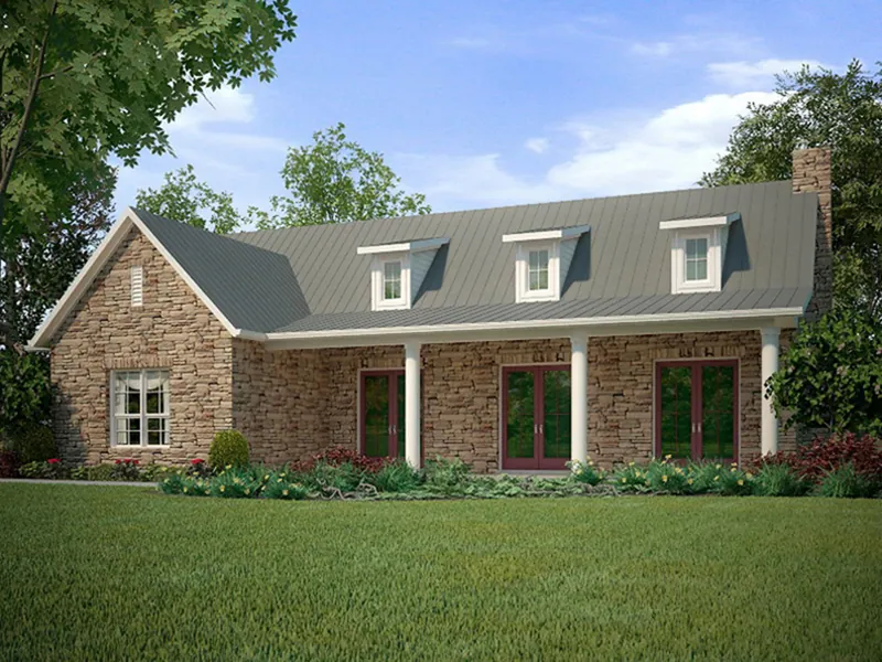 Country House Plan Front of Home - 111D-0043 - Shop House Plans and More