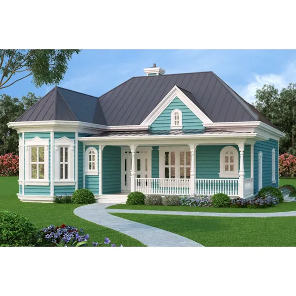 Ranch House Plan Front of Home - Baker Lane Country Cottage 111D-0044 - Search House Plans and More