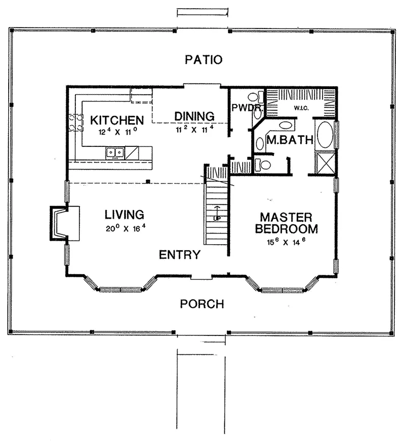 Lowcountry House Plan First Floor - Presley Hill Country Home 111D-0046 - Shop House Plans and More