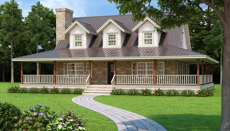 Country House Plan Front of Home - Presley Hill Country Home 111D-0046 - Shop House Plans and More