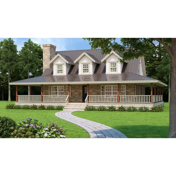 Rustic House Plan Front of Home - Presley Hill Country Home 111D-0046 - Shop House Plans and More