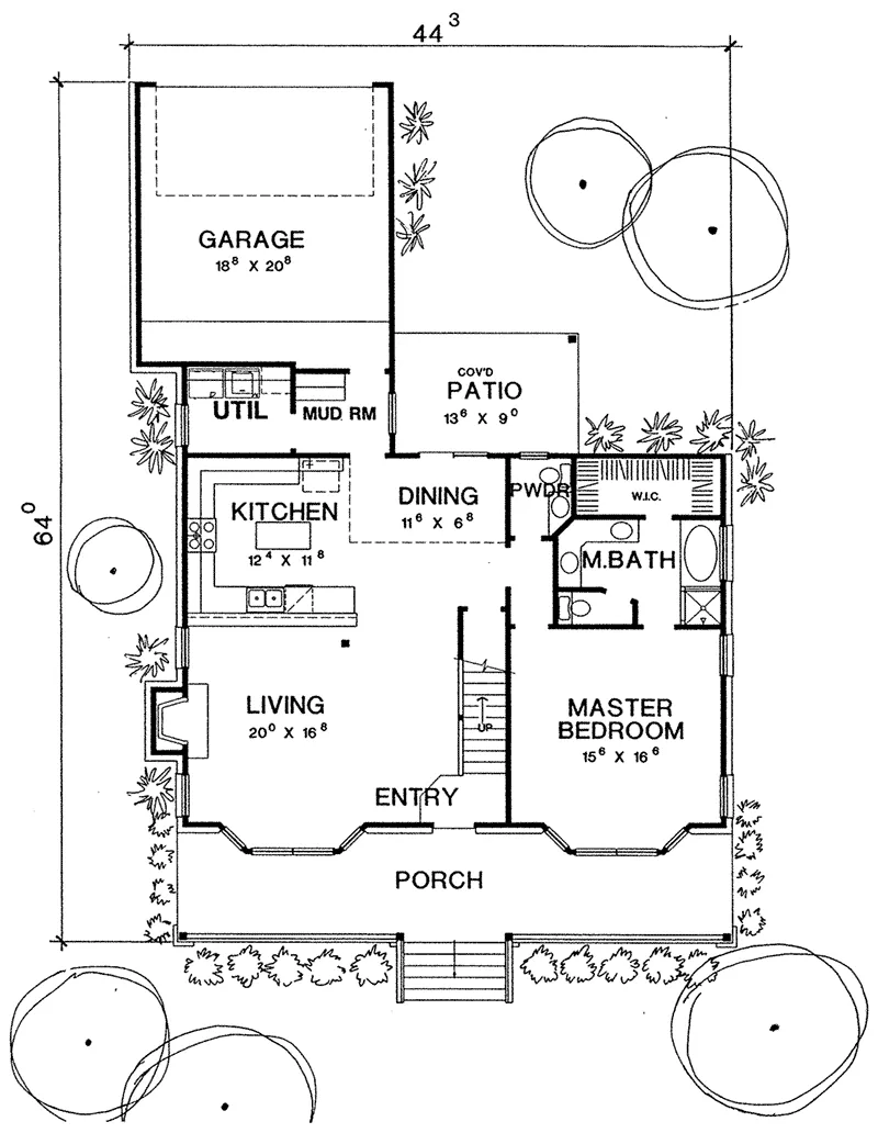 Lowcountry House Plan First Floor - 111D-0047 - Shop House Plans and More