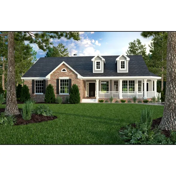 Southern House Plan Front of Home - Brownlee Ranch Home 111D-0048 - Shop House Plans and More