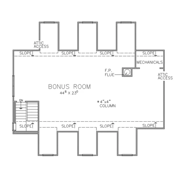 Lowcountry House Plan Second Floor - Fletcher Hill Country Home 111D-0049 - Shop House Plans and More