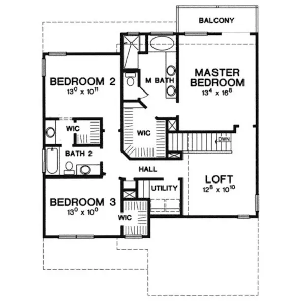 Modern House Plan Second Floor - Kari Modern Home 111D-0050 - Shop House Plans and More