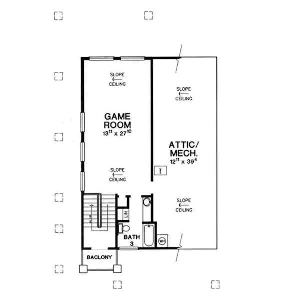 Contemporary House Plan Second Floor - Rutger Bay Rustic Modern Home 111D-0051 - Shop House Plans and More