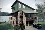 Contemporary House Plan Front of Home - Rutger Bay Rustic Modern Home 111D-0051 - Shop House Plans and More