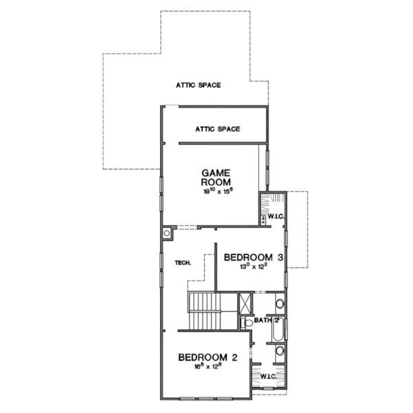 Country House Plan Second Floor - 111D-0102 - Shop House Plans and More