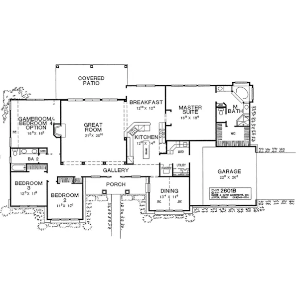 Ranch House Plan First Floor - 111D-0119 - Shop House Plans and More