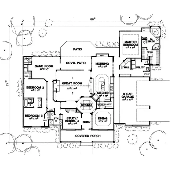 Luxury House Plan First Floor - Quartz Hill Luxury Home 111S-0001 - Shop House Plans and More