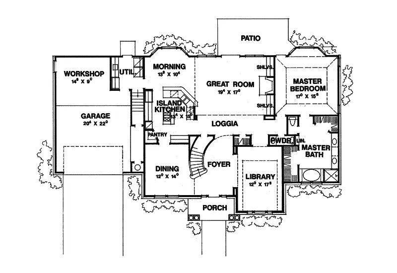 European House Plan First Floor - Questover Manor Luxury Home 111S-0003 - Shop House Plans and More