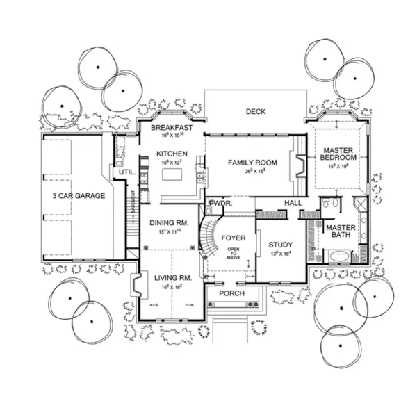 European House Plan First Floor - Blenheim Luxury Home 111S-0004 - Search House Plans and More