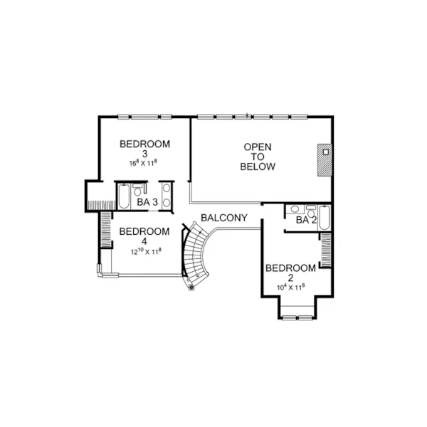 European House Plan Second Floor - Blenheim Luxury Home 111S-0004 - Search House Plans and More