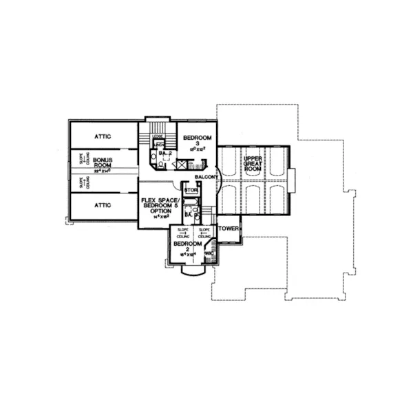 Sunbelt House Plan Second Floor - Danton Luxury Home 111S-0005 - Search House Plans and More