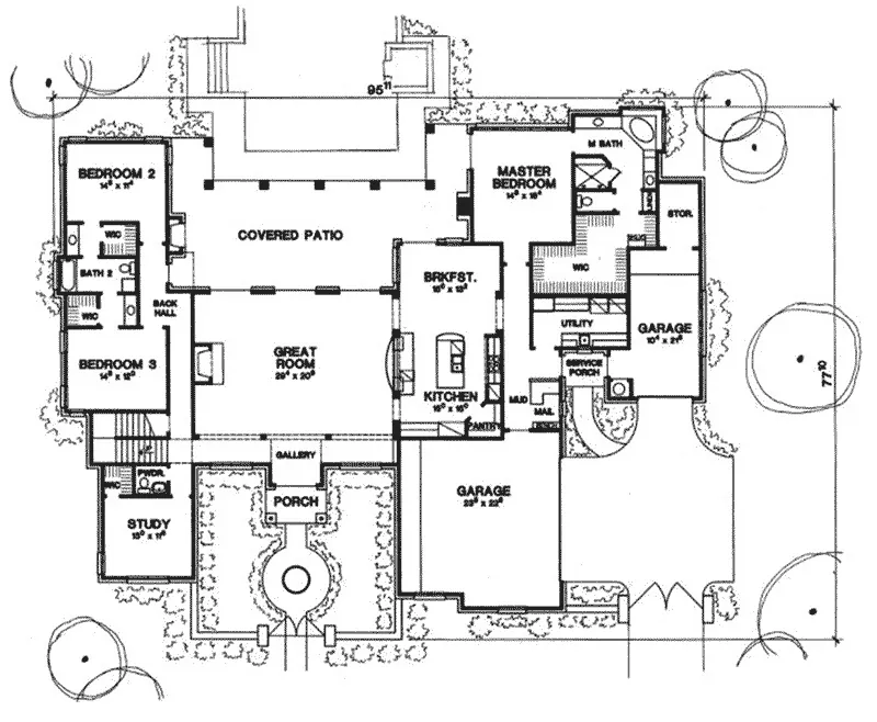 Luxury House Plan First Floor - 111S-0008 - Shop House Plans and More