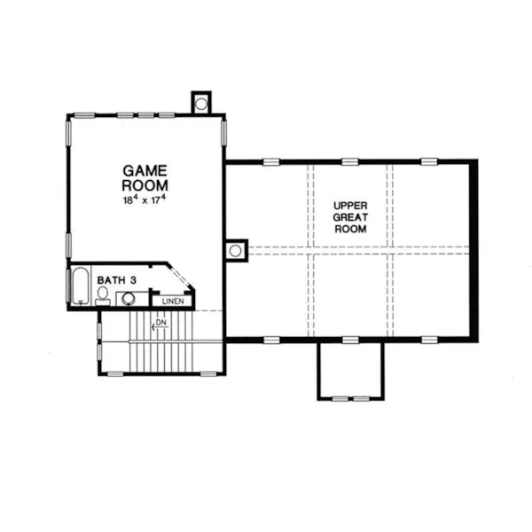 Country French House Plan Second Floor - 111S-0008 - Shop House Plans and More