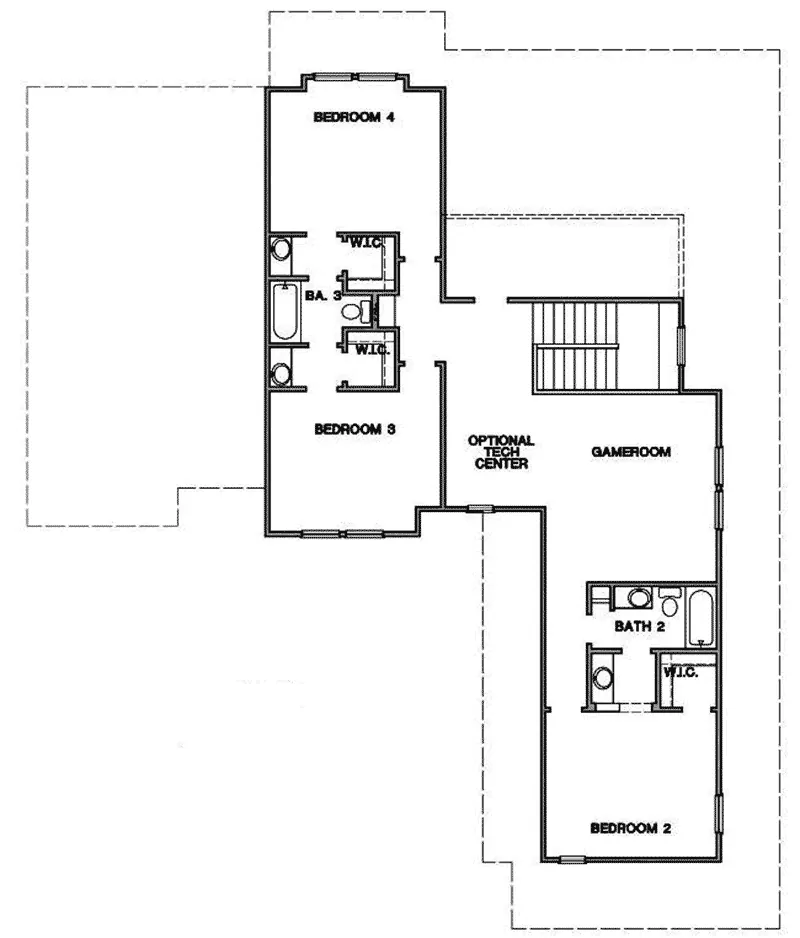 Country House Plan Second Floor - 111S-0009 - Shop House Plans and More