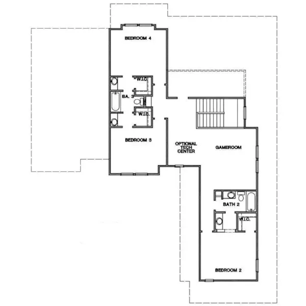 Farmhouse Plan Second Floor - 111S-0009 - Shop House Plans and More