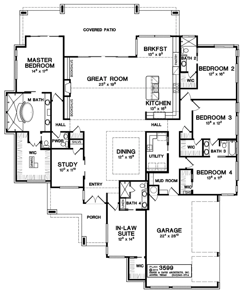 Ranch House Plan First Floor - 111S-0010 - Shop House Plans and More