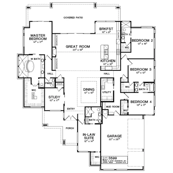 Contemporary House Plan First Floor - 111S-0010 - Shop House Plans and More