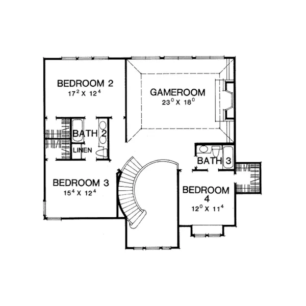 European House Plan Second Floor - 111S-0013 - Shop House Plans and More