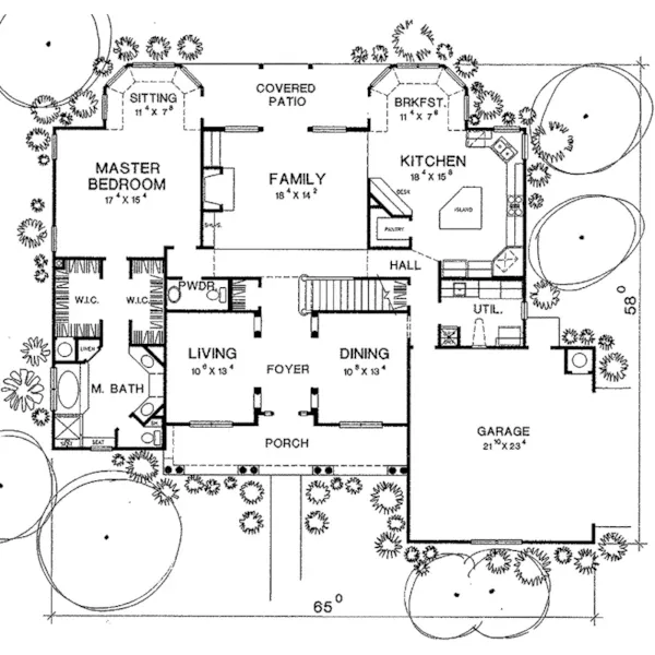 Luxury House Plan First Floor - 111S-0014 - Shop House Plans and More