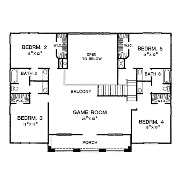 Luxury House Plan Second Floor - 111S-0014 - Shop House Plans and More