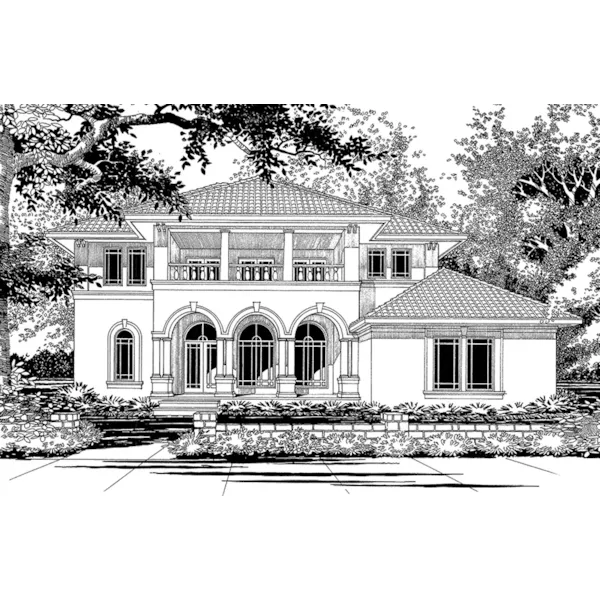 Luxury House Plan Front of Home - 111S-0014 - Shop House Plans and More