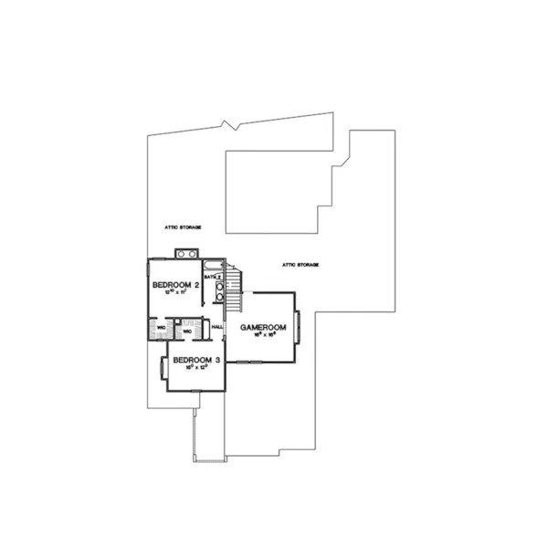 Southwestern House Plan Second Floor - 111S-0015 - Shop House Plans and More