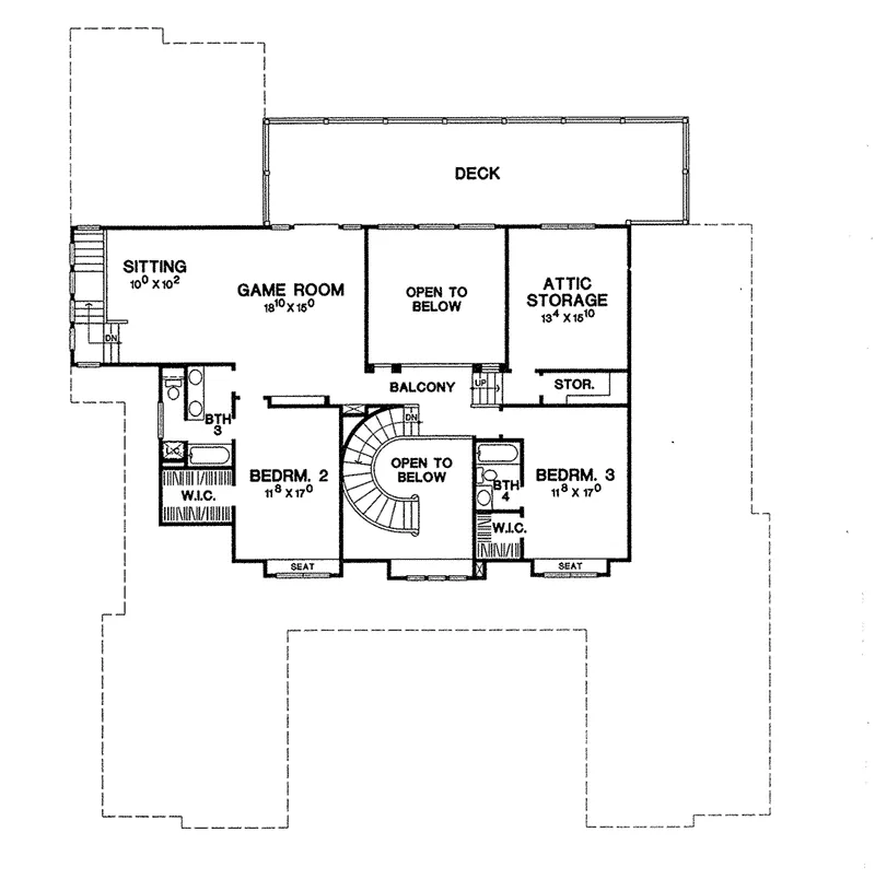 European House Plan Second Floor - 111S-0016 - Shop House Plans and More