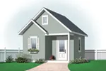 Building Plans Front of Home - Kay Double Gable Garden Shed 113D-4506 | House Plans and More