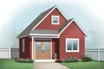 Building Plans Front of Home - Nancia Gabled Shed 113D-4512 | House Plans and More