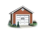 Building Plans Front Image - Kady 1-Car Garage  113D-6001 | House Plans and More