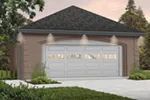 Classically Traditional, this two-car garage has great style while being easy to build