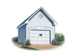 Building Plans Front Image - Faron 1-Car Garage 113D-6006 | House Plans and More