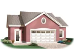 Stylish two-car garage has covered front porch and symmetrical curb appeal to the exterior