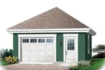 Building Plans Front Image - Chevonne One-Car Garage  113D-6019 | House Plans and More