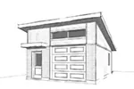 Building Plans Front Image of House - Reed Modern 1-Car Garage 113D-6034 | House Plans and More