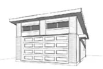 Building Plans Front Image of House - Sayer Modern 2-Car Garage 113D-6035 | House Plans and More