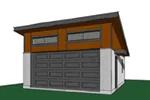 Building Plans Front of Home - Sayer Modern 2-Car Garage 113D-6035 | House Plans and More