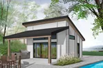 Contemporary House Plan Front of Home - Rita Beach Pool Cabana 113D-7509 | House Plans and More