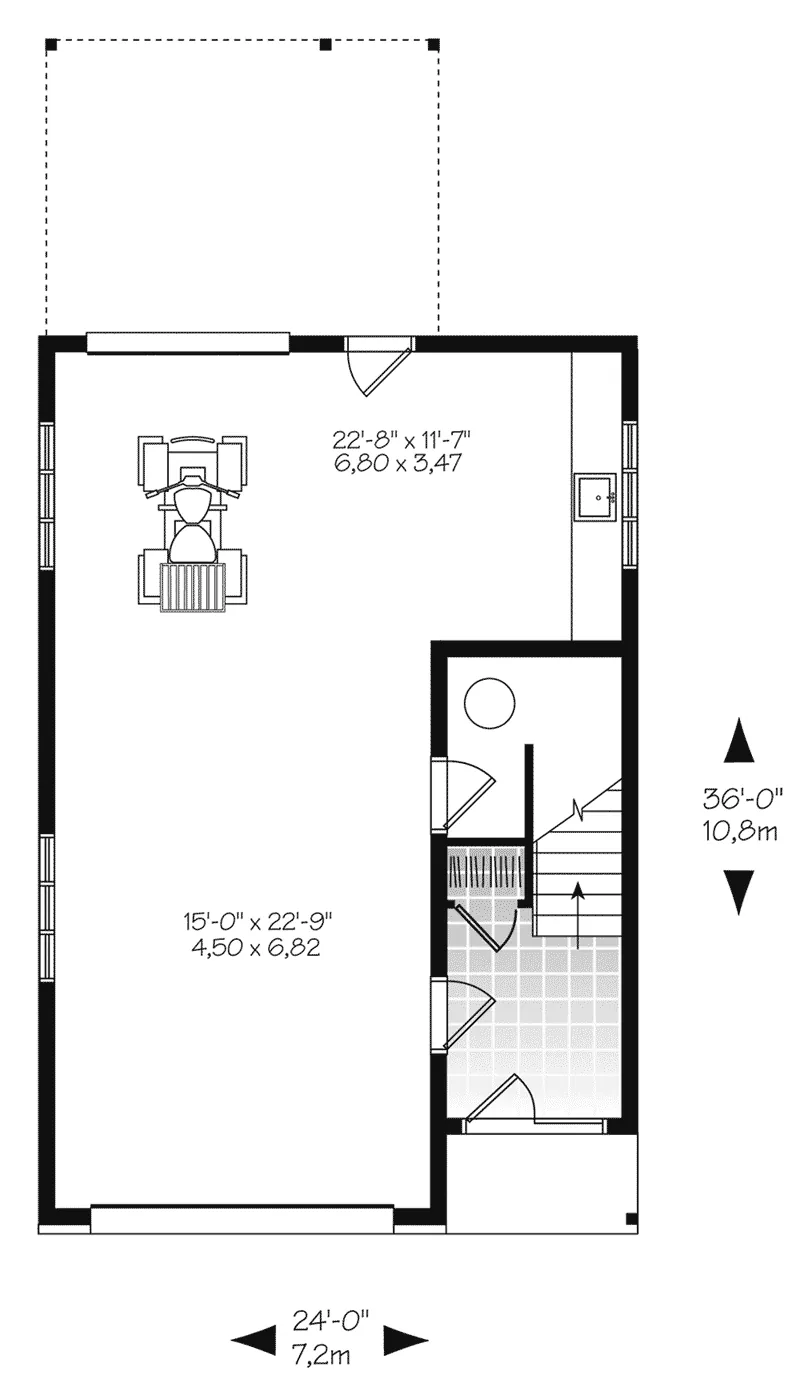 Contemporary Project Plan First Floor 113D-7510