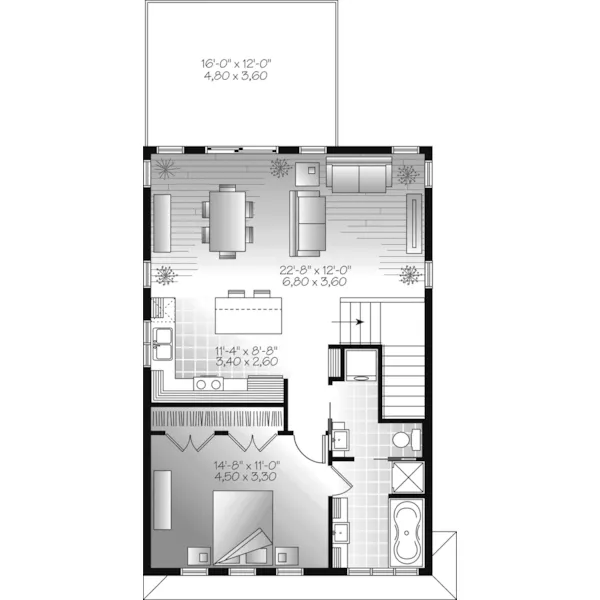 Modern Project Plan Second Floor 113D-7510