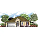 Contemporary House Plan Front of Home - Sandusky Bay Ranch Home 116D-0003 - Shop House Plans and More