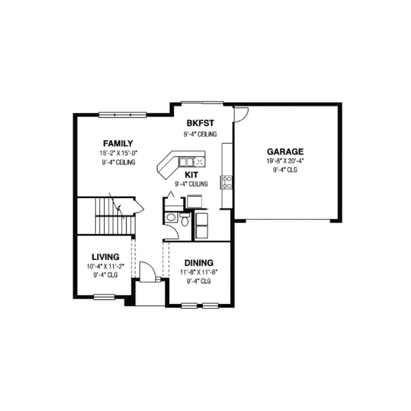 European House Plan First Floor - Shannon Sunbelt Home 116D-0006 - Shop House Plans and More