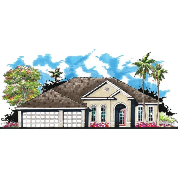 Florida House Plan Front of Home - Ferrara Cove Sunbelt Home 116D-0008 - Search House Plans and More