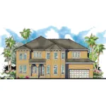 Mediterranean House Plan Front of Home - El Greco Spanish Sunbelt Home 116D-0012 - Search House Plans and More