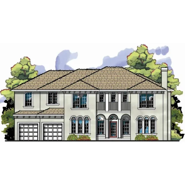 Early American House Plan Front of Home - Malta Bend Luxury Italian Home 116D-0013 - Shop House Plans and More